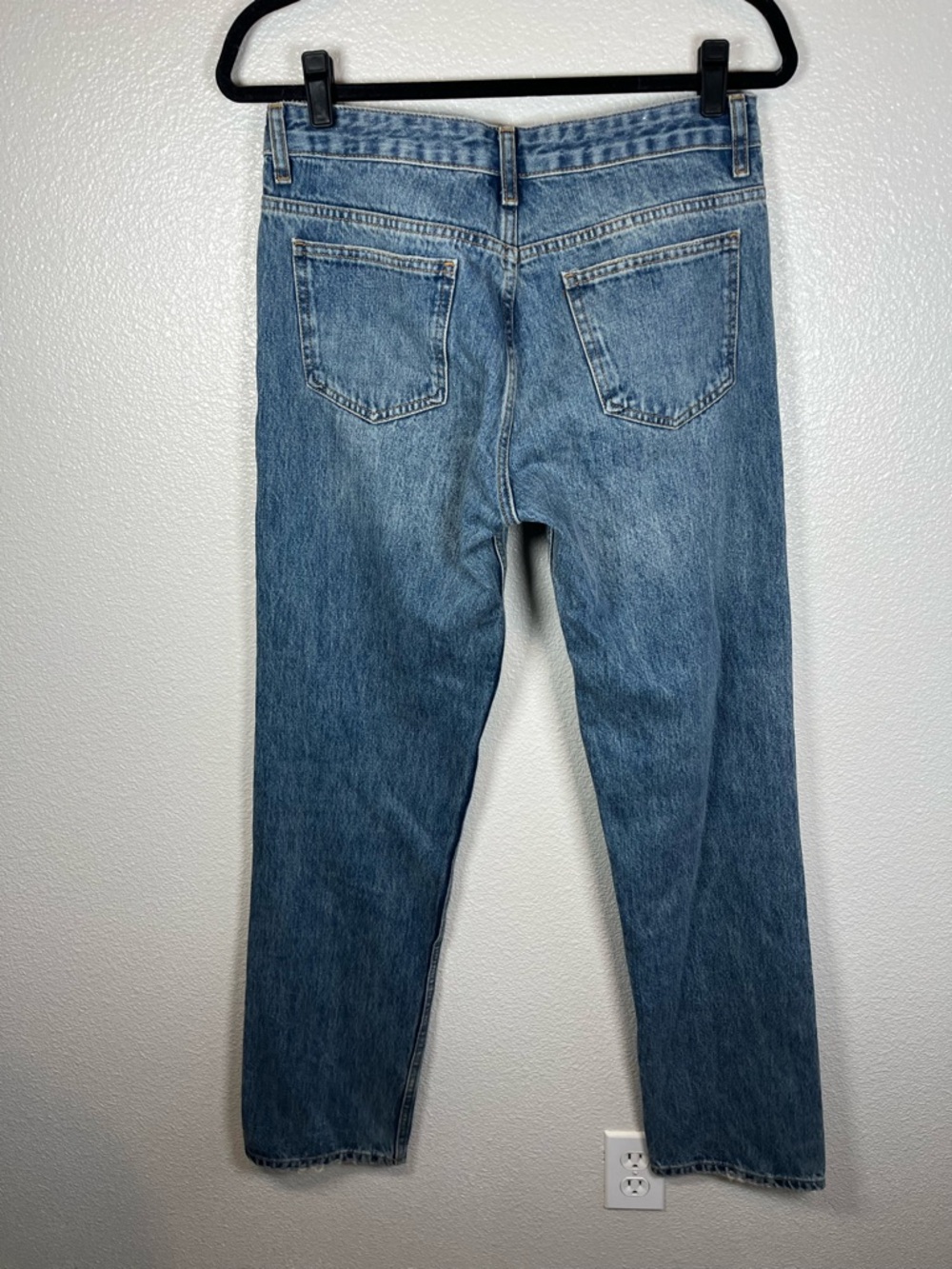 Zara Mid-Rise Straight Leg Jeans Women’s 6 No Stretch 100% Cotton - Picture 6 of 10